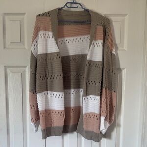 SHEIN Multicolor Striped Cardigan